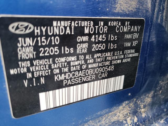 2011 HYUNDAI ELANTRA TO KMHDC8AE0BU090548