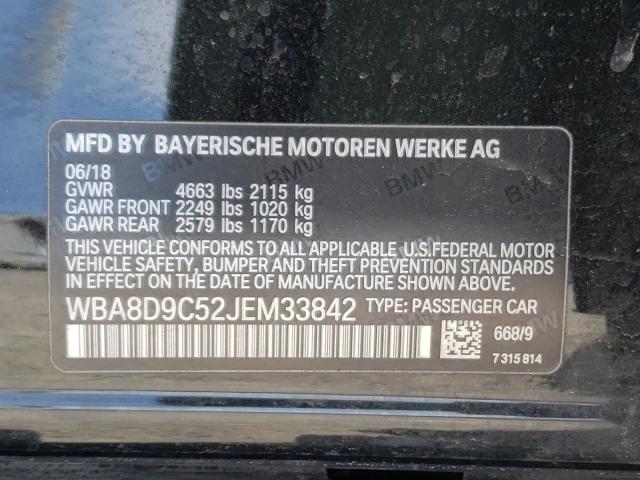 2018 BMW 330 XI WBA8D9C52JEM33842