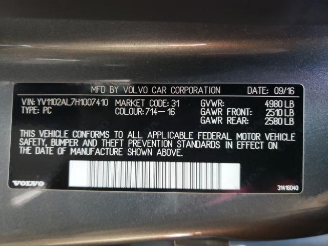 2017 VOLVO S90 T5 INS YV1102AL7H1007410