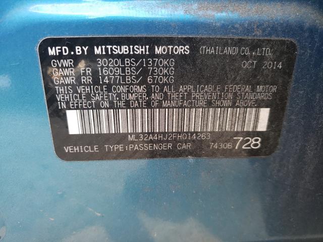 2015 MITSUBISHI MIRAGE ES ML32A4HJ2FH014263