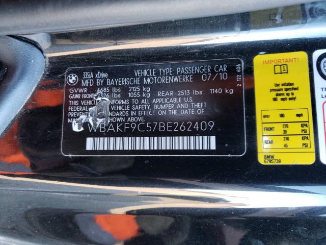 2011 BMW 335 XI WBAKF9C57BE262409