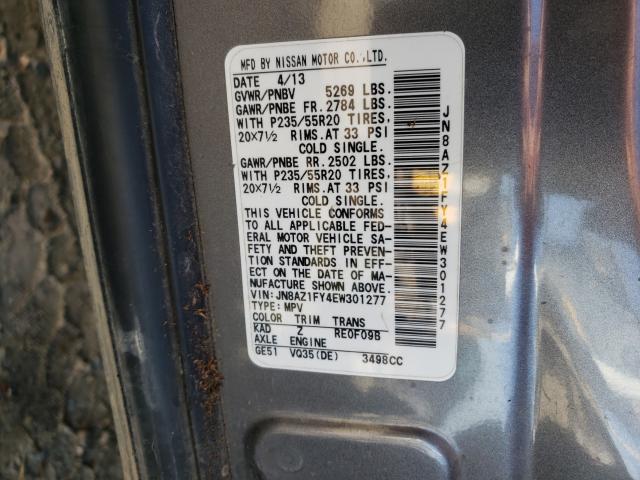 2014 NISSAN MURANO CRO JN8AZ1FY4EW301277