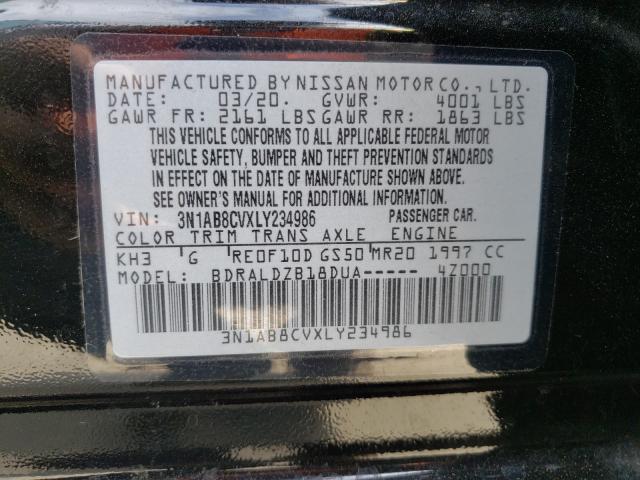 2020 NISSAN SENTRA SV 3N1AB8CVXLY234986