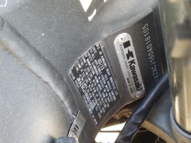2013 KAWASAKI ZX1000 J JKAZXCJ16DA018105