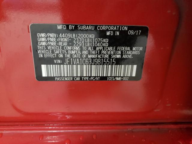 2018 SUBARU WRX PREMIU JF1VA1C63J9815515