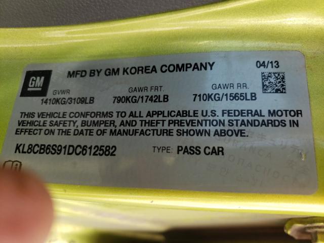 2013 CHEVROLET SPARK KL8CB6S91DC612582