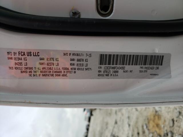 2015 DODGE DART SE 1C3CDFAA8FD434992