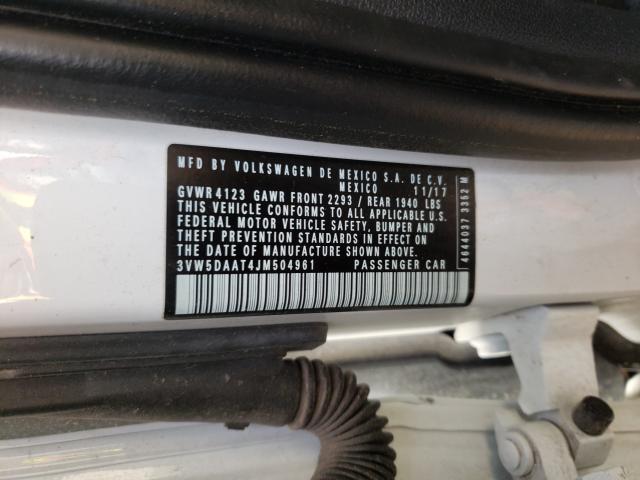 2018 VOLKSWAGEN BEETLE S 3VW5DAAT4JM504961