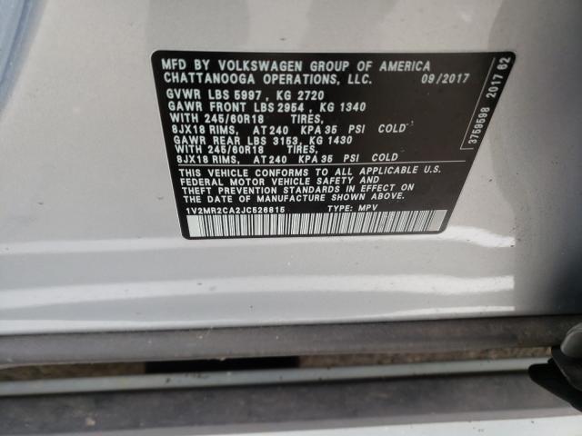 2018 VOLKSWAGEN ATLAS SEL 1V2MR2CA2JC526815