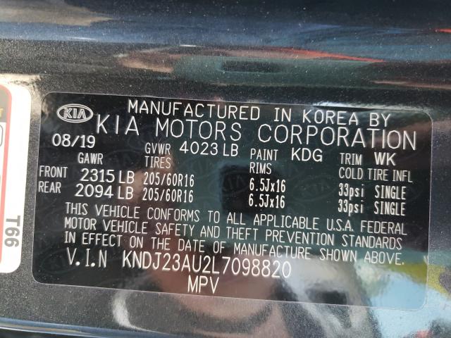 2020 KIA SOUL LX KNDJ23AU2L7098820