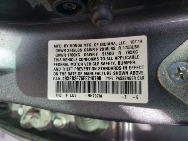 2015 HONDA CIVIC SE 19XFB2F76FE210798