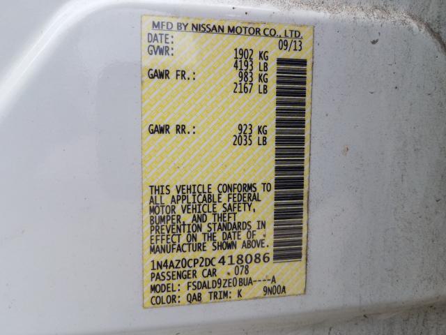 2013 NISSAN LEAF S 1N4AZ0CP2DC418086