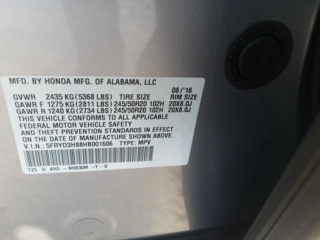 2017 ACURA MDX ADVANC 5FRYD3H88HB001606