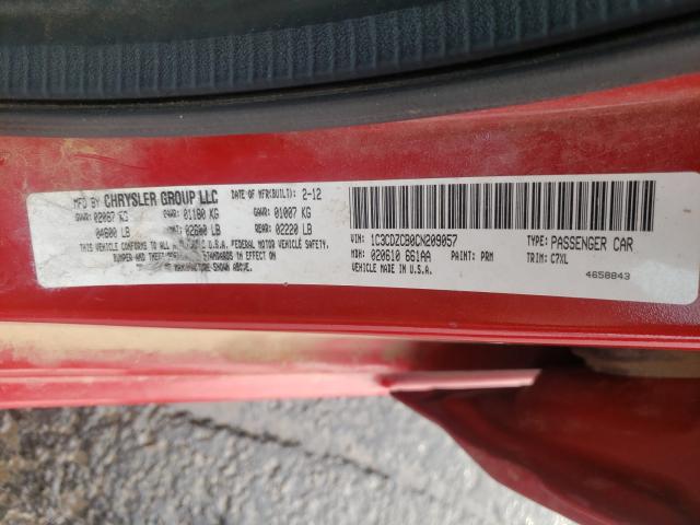 2012 DODGE AVENGER SX 1C3CDZCB0CN209057