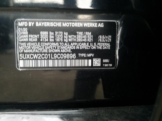 2020 BMW X7 XDRIVE4 5UXCW2C01L9C09896