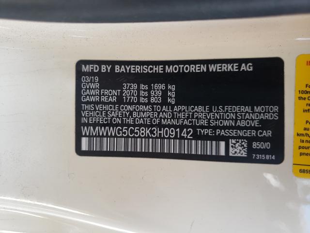 2019 MINI COOPER WMWWG5C58K3H09142