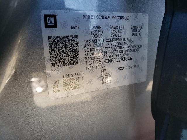 2018 GMC CANYON SLT 1GTG5DEN6J1293846