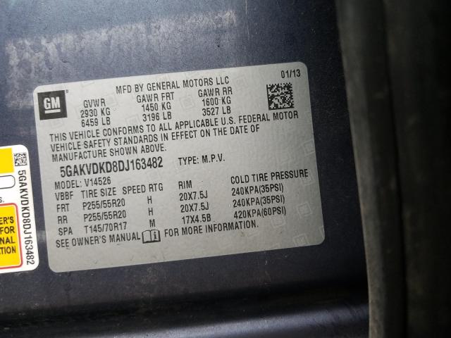 2013 BUICK ENCLAVE 5GAKVDKD8DJ163482