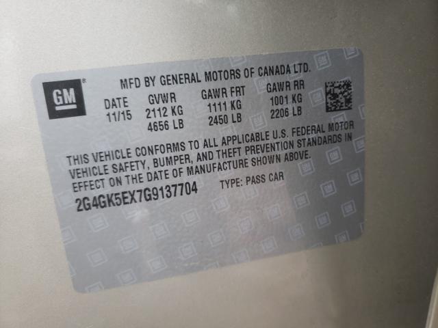 2016 BUICK REGAL 2G4GK5EX7G9137704