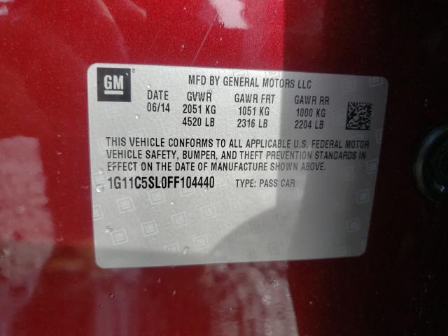 2015 CHEVROLET MALIBU 1LT 1G11C5SL0FF104440