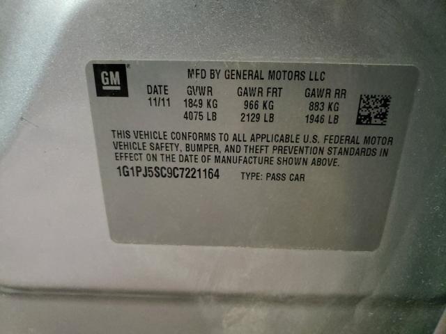 2012 CHEVROLET CRUZE ECO 1G1PJ5SC9C7221164