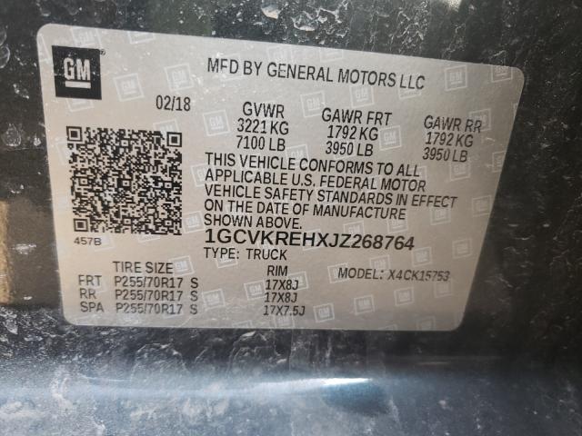 2018 CHEVROLET SILVERADO 1GCVKREHXJZ268764