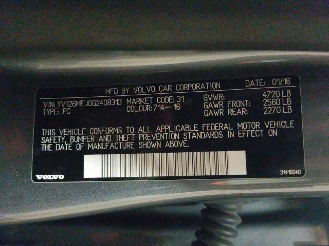 2016 VOLVO S60 YV126MFJ0G2408313