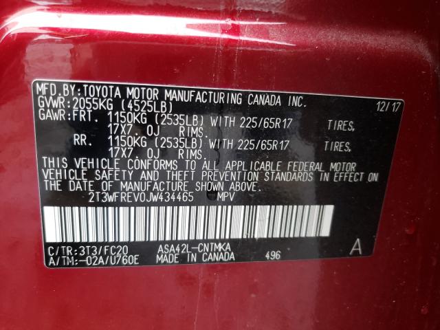 2018 TOYOTA RAV4 ADVEN 2T3WFREV0JW434465