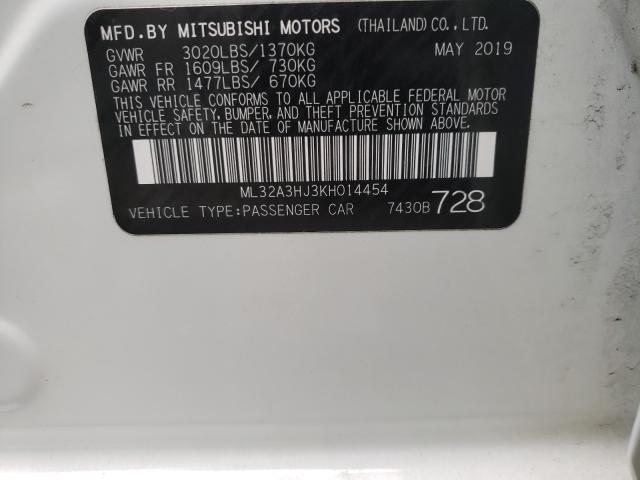 2019 MITSUBISHI MIRAGE ES ML32A3HJ3KH014454