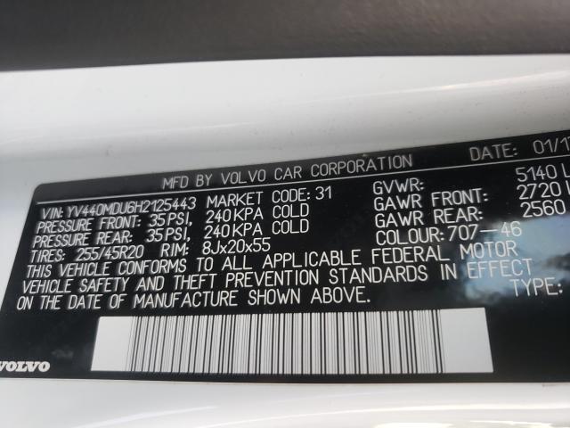 2017 VOLVO XC60 T5 IN YV440MDU6H2125443