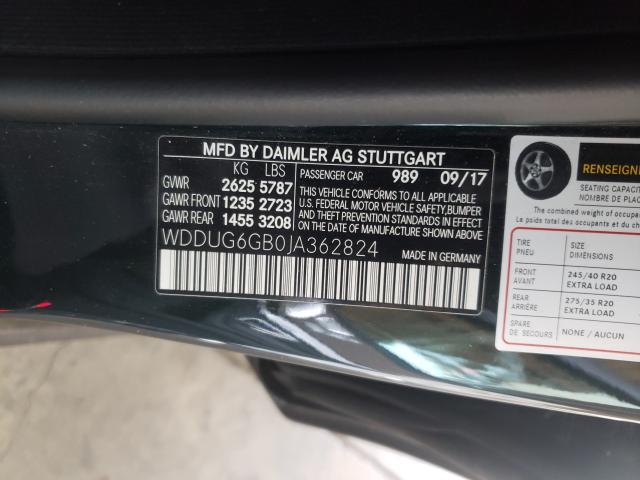 2018 MERCEDES-BENZ S 450 WDDUG6GB0JA362824