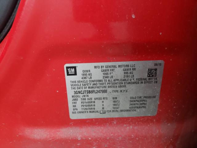 2015 CHEVROLET TRAX LTZ 3GNCJTSB8FL247988