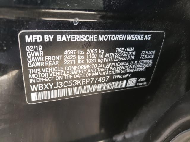 2019 BMW X2 SDRIVE2 WBXYJ3C53KEP77497