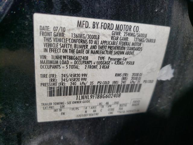 2011 LINCOLN MKS 1LNHL9FT8BG602408