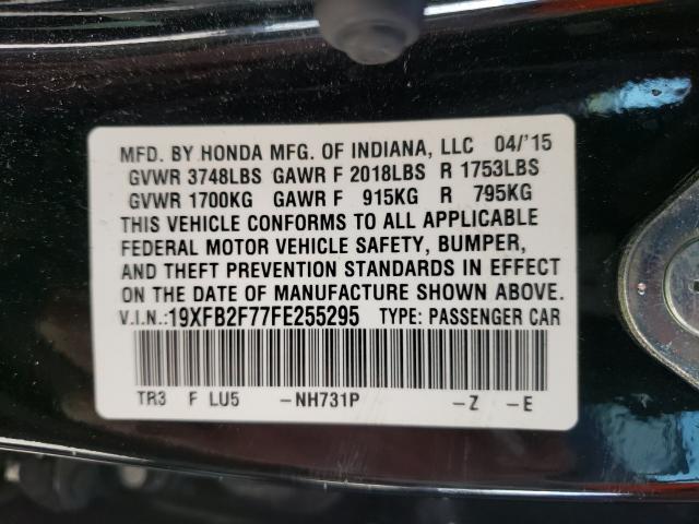 2015 HONDA CIVIC SE 19XFB2F77FE255295