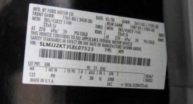 2020 LINCOLN NAVIGATOR 5LMJJ2KT3LEL07523