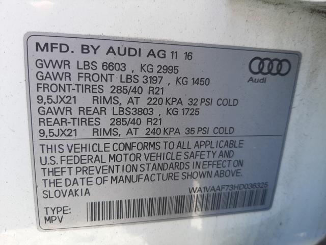 2017 AUDI Q7 PRESTIG WA1VAAF73HD036325