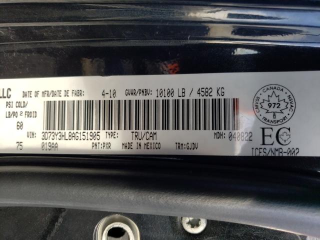 2010 DODGE RAM 3500 3D73Y3HL8AG151905