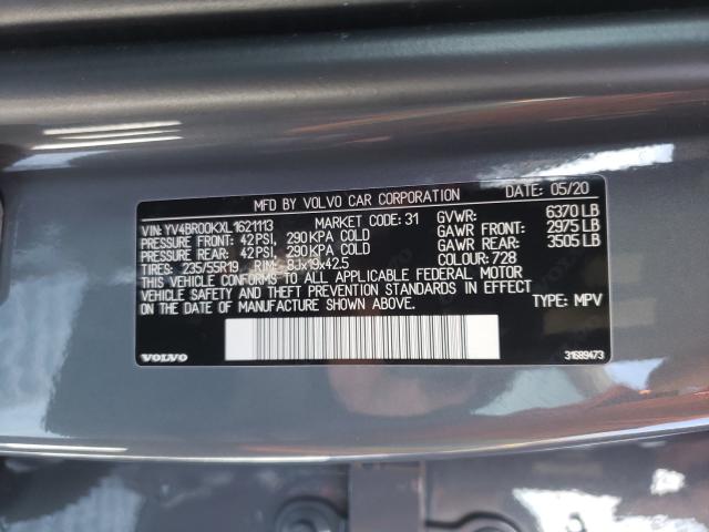 2020 VOLVO XC90 T8 MO YV4BR00KXL1621113