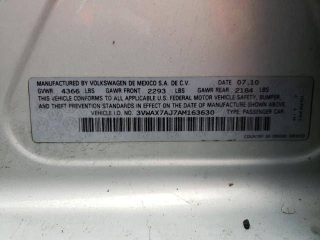 2010 VOLKSWAGEN JETTA LIMI 3VWAX7AJ7AM163630