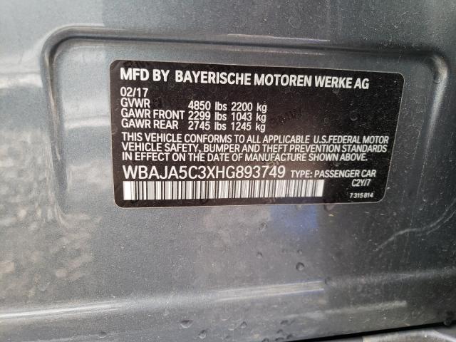 2017 BMW 530 I WBAJA5C3XHG893749