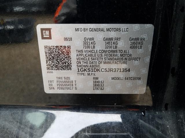 2018 GMC YUKON SLT 1GKS1DKC5JR371354