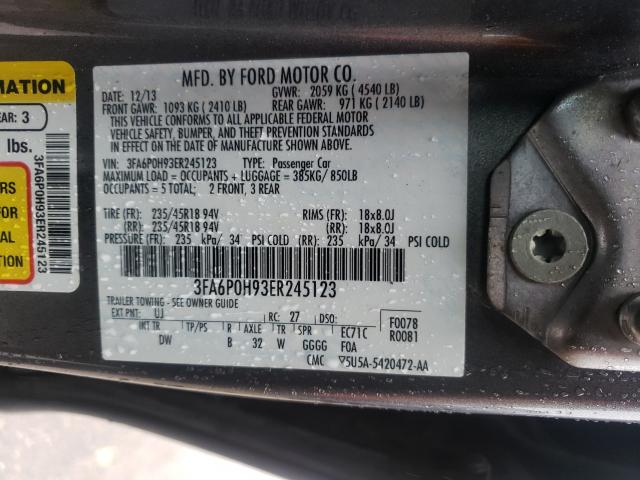 2014 FORD FUSION SE 3FA6P0H93ER245123