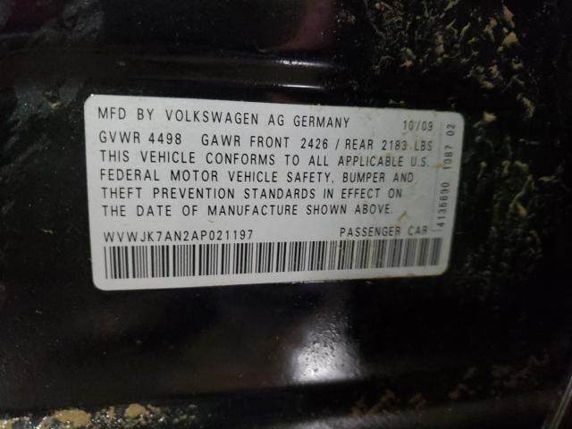 2010 VOLKSWAGEN PASSAT KOM WVWJK7AN2AP021197