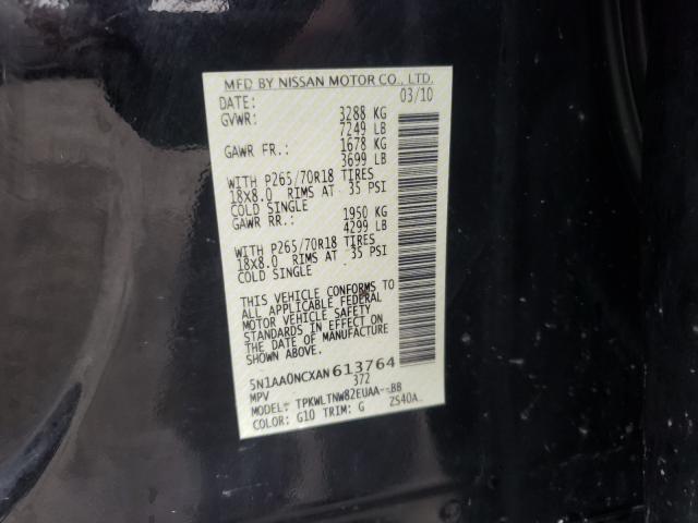 2010 NISSAN ARMADA SE 5N1AA0NCXAN613764