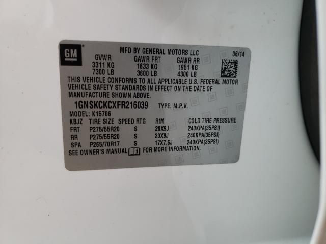 2015 CHEVROLET TAHOE K150 1GNSKCKCXFR216039