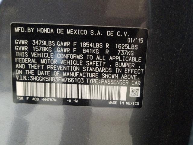 2015 HONDA FIT EX 3HGGK5H83FM766103