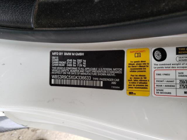 2016 BMW M4 WBS3R9C5XGK336633