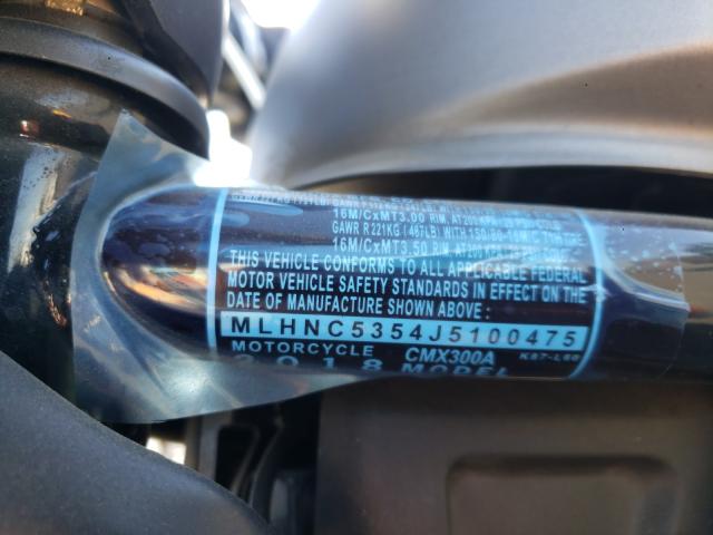 2018 HONDA CMX300 A MLHNC5354J5100475