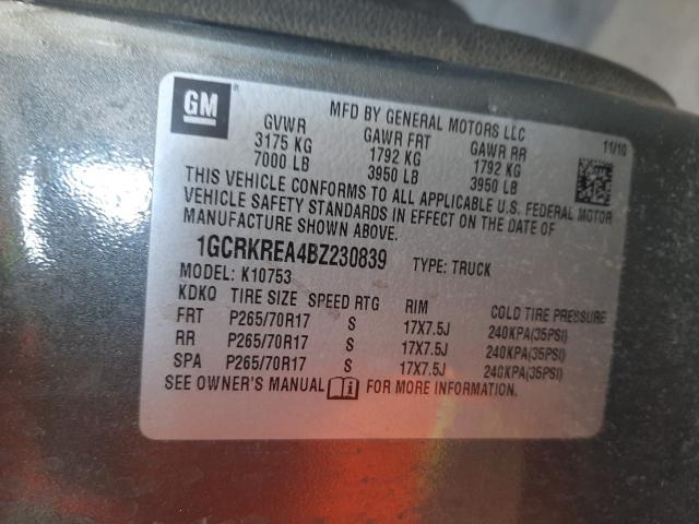 2011 CHEVROLET SILVERADO 1GCRKREA4BZ230839